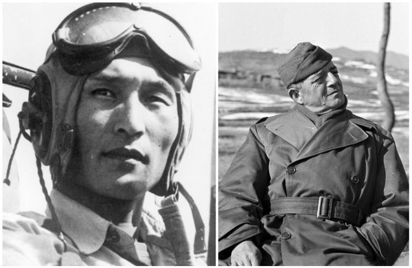 이일영 대한민국 공군 중위(사진 왼쪽)와 타흐신 야즈즈 튀르키예 육군 준장(사진 오른쪽) (사진제공 국가보훈부)